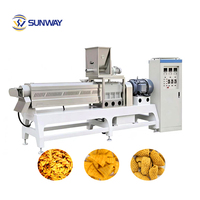 Ligne de production de snacks frits multi-formes, ligne de fabrication d'extrusion et de friture de chips en granulés 2D et 3D