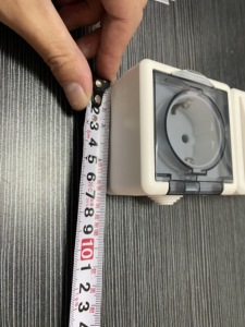 Sud Africa IP54 presa a parete esterna Semi-trasparente grigio copertura monocircuito 16A 250V senza messa a terra - Product Image 4