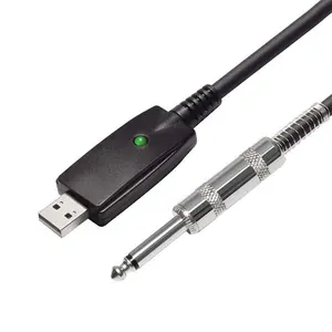 3M USB 기타 스튜디오 녹음 장비 케이블 남성 6.35mm 1/4 "모노 잭