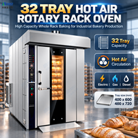 Four à chariot rotatif industriel 32 plateaux, gaz, électrique, diesel, à convection d'air chaud, pour la cuisson du pain en boulangerie