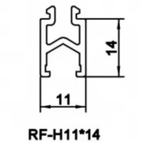 Bande thermique PA66 GF25 H11 11x14mm résistante à la chaleur 220°C pour murs-rideaux en aluminium, façades, fenêtres et portes