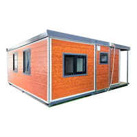 Maison conteneur mobile Suihe 20 pieds, deux chambres, forme carrée, design moderne du milieu du siècle, écologique, bureau, atelier