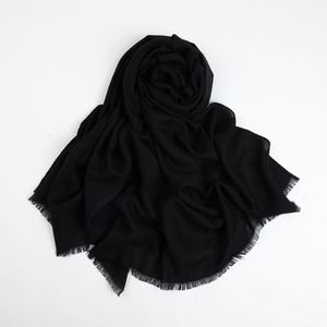 Custom Logo <strong>Designer</strong> All Seasons Fine Spun <strong>Wool</strong> Lightweight Multifunction Scarves <strong>Shawls</strong> Women Plaid Long Tassel Woven - Product Image 5