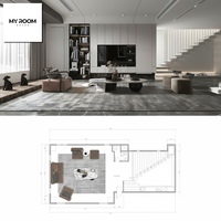 Servicio de Renderizado 3D de Diseño de Interiores de Oficina Moderna