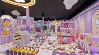 1200 ㎡   Parc d'attractions intérieur pour enfants avec aire de jeux souple, trampoline, piscine à balles, toboggan, labyrinthe et parcours d'obstacles