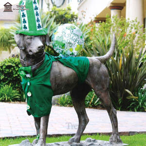 في الهواء الطلق العتيقة حديقة كبيرة الألمانية الراعي البرونزية تمثال على شكل كلب تمثال - Product Image 4