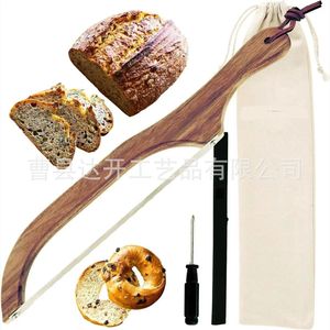 Wooden <b>Bread</b> <b>Knife</b> Saw Fixed Blade 12 In For Sandwich Baguette Toast Cutting - Product Image 4