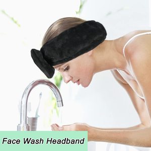 Bandeau de spa doux en polaire Carol avec joli nœud, élastique, pour le maquillage, le lavage du visage, les soins de la peau, les masques faciaux et la douche - Product Image 3
