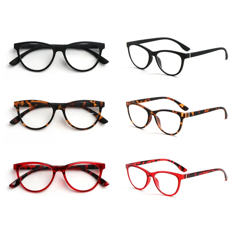 Gafas de lectura de ojo de gato TR para mujer, anteojos de lectura nuevos