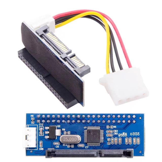 3.5" IDE to SATA Adapter Card, Parallel to Serial Converter for Desktop Hard Drive & IDE Optical Drive