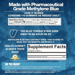 Groothandel Custom Private Label Brain <span class=keywords><strong>Health</strong></span> Methyleneblue Gummies Supplement Ondersteuning Brain <span class=keywords><strong>Memory</strong></span> Focus My-Blue Supplement Gummy - Product Image 3