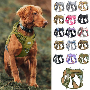 Gran oferta, arneses reflectantes para perros <span class=keywords><strong>K9</strong></span>, logotipo personalizado, arnés táctico ajustable sin tirones para perros grandes - Product Image 6