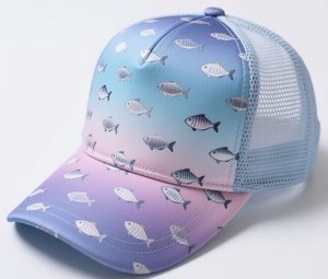 Gorra Trucker de 5 Paneles con Diseño Deportivo, Malla de Espuma, Tela Común, Color Degradado y Logotipo Personalizado de Pesca - Product Image 5