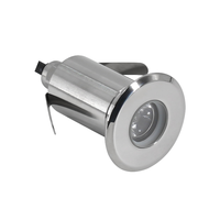 Projecteur LED encastré miniature étanche IP68 12V 1W en acier inoxydable 2700K pour piscine et jardin, utilisation sous-marine