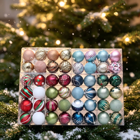 Boules de Noël directement de l'usine, finitions multiples, ornements de Noël mats et scintillants, design mixte, pour boîte cadeau de Noël