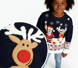 Pulls tricotés épais écologiques à col rond pour garçons et filles, collection hiver 2026, vente en gros - Product Image 1