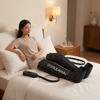 Bottes de massage à compression d'air LEAMAI LM-B à 6 chambres séquentielles, batterie rechargeable 3200 mAh pour la relaxation corporelle