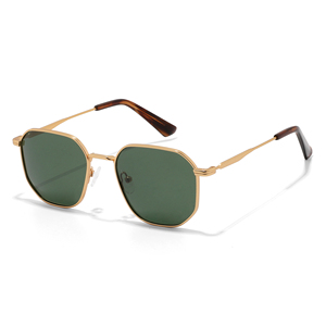Unisex <b>Rectangle</b> Metal Frame <b>Sunglasses</b> <b>Black</b> Lens UV400 Protection Full Rim Style for Adults - Product Image 4