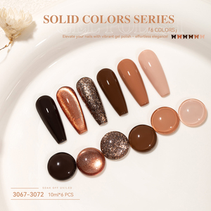 Vendeeni nuovissimo Set di smalto per unghie Color autunno in Gel cofanetto 6 colori caffè/marrone smalto per Gel TPO HEMA libero Set di smalto per unghie - Product Image 2
