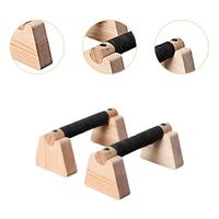 VIGFIT Nouveau style d'équipement de musculation en bois massif avec poignées confortables pour pompes, utilisation au sol pour la salle de sport à domicile