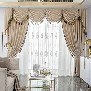 Stile europeo di lusso tende di colore solido per <span class=keywords><strong>soggiorno</strong></span> camera da letto Villa-luce atmosferica eleganti mantovane - Product Image 1