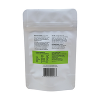 Op Maat Bedrukt Plastic Food Grade Matcha Poeder Rits Lock Doorzichtige Mat Witte Opstaande Zakjes Met Raam