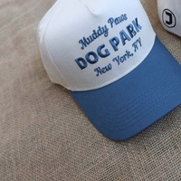 Hoge kwaliteit groothandel op maat geborduurde logo 5-panel snapback caps tweekleurige katoenen baseball caps contrastkleurige petten