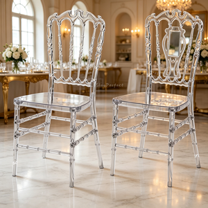 Wholesale Transparent Crystal Acrylic Tiffanie Chiavari <b>Chair</b> Clear Phoenix <b>Chair</b> for <b>Outdoor</b> Weddings Event Banquet Party - Product Image 1