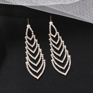 ต่างหูแบบเจาะรู ดีไซน์ใหม่ล่าสุด สำหรับเจ้าสาว งานแต่งงาน ขายส่งจากโรงงานโดยตรง รุ่น <span class=keywords><strong>E736</strong></span> - Product Image 4