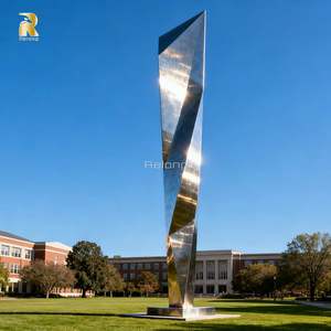 Scultura Obelisco Grande in Acciaio Inossidabile RELONG per Decorazione Paesaggistica di Parchi Pubblici all'Aperto - Product Image 6