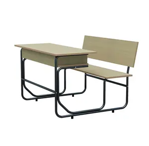 Cheap Modern Education Furniture School Classroom Bench Desk and Chair Tube Comfortable Used School Furniture Sale Metal Steel