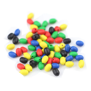 Cuentas anticolisión de silicona ovaladas de colores para accesorios de pesca, pesca en rocas marinas, color aleatorio - Product Image 1