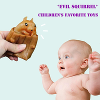 Jouet pour enfants en PVC souple à presser en forme d'écureuil (couleurs aléatoires)