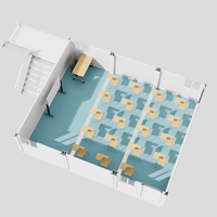 Maison conteneur modulaire préfabriquée de luxe extensible 20FT 30FT 40FT, 2 ou 3 chambres avec cuisine et séjour