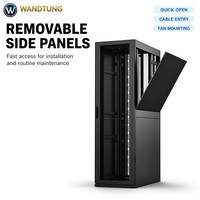 Armoire serveur 19 pouces avec gestion du flux d'air, portes perforées, 42U, 600x1000mm, revêtement en poudre, armoire réseau