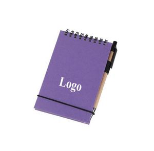 Custom Logo Printed Mix Color Eco-Friendly Paper <b>Mini</b> Portable Pocket <b>Notebook</b> Household Upside Design Inner Page Tearing Pen - Product Image 1