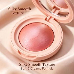 Colorete en Polvo Compacto Impermeable <span class=keywords><strong>con</strong></span> Brillo y Logotipo Personalizado al por Mayor, <span class=keywords><strong>de</strong></span> Larga Duración, <span class=keywords><strong>con</strong></span> <span class=keywords><strong>Espejo</strong></span>, Acabado Sedoso, Bonito Colorete Rosado Horneado - Product Image 6