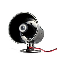 Sistema de Alarma de Seguridad para el Hogar Chipskey de 12V 15W, Sirena Negra Cableada con 1 Tono, Anti-robo, 120dB, Modelo 12, Hecho de Plástico