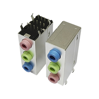 Connecteur audio RCA AV personnalisable 1x2 1x3 pour application sur carte de circuit imprimé