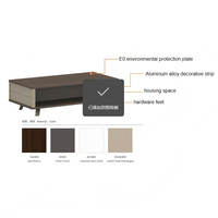 Table basse/table à thé au design moderne, avec support métallique en plaque E0 respectueuse de l'environnement, idéale pour la maison et le bureau