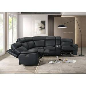 Sofá Seccional de Cuero Reclinable Eléctrico, Estilo Cine, con Portavasos, Cómodo y Relajante, para Sala de Estar - Product Image 3