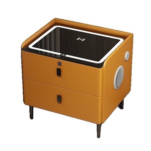 Intelligent <strong>Bedside</strong> <strong>Table</strong> with 15W Wireless Charger Fingerprint Security Lock Bluetooth Sound System <strong>LED</strong> Light Nightstand - Product Image 5