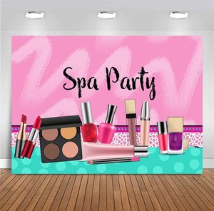 7x5ft Sparkle Spa toile de Fond De Fête De Maquillage Coloré Adolescents Filles Princesse <span class=keywords><strong>Vacances</strong></span> D'été 1st Premier Doux 16th Anniversaire Fête - Product Image 4