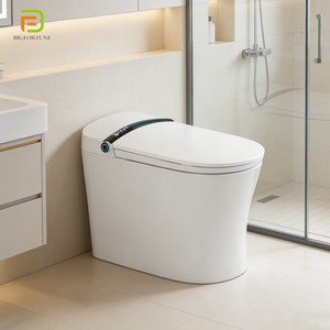 Toilette Intelligente Moderne <span class=keywords><strong>pour</strong></span> Hôtel, Cuvette de <span class=keywords><strong>WC</strong></span> Automatique en Céramique Allongée, Toilette Intelligente à Jet d'Eau - Product Image 1