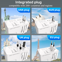 Adaptateur de voyage tout-en-un Foxcan certifié CE 100W, convertisseur de prise multi-ports pour tablette, adaptateur de voyage d'affaires à l'étranger