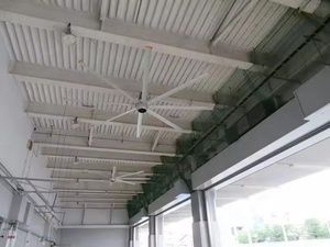 AMCLING 12 pies 7,3 m 750W 220V 6 aspas techo eléctrico negro ventilación Industrial imán permanente hvls ventilador - Product Image 3