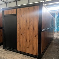 Maison préfabriquée en conteneur à deux étages, pliable, en acier et panneaux sandwich, design industriel, 3m x 6m