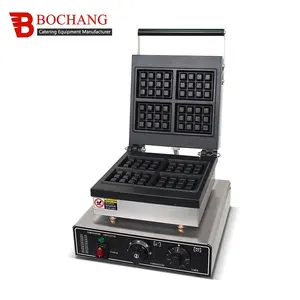 Wholesale Commercial Non-stick Electric waffle cooking maker 4 pieces squace waffle machine