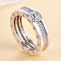 Bague de mariage classique pour homme au design unique, en argent sterling 925 plaqué rhodium, avec lettres et diamants CZ sertis pavé