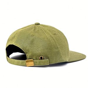 Gorro de Béisbol de 6 Paneles, Verde, de Buena Calidad, Sin Estructura, de Mezclilla Lavada, con Logotipo Personalizado Bordado, Cierre a Presión, Unisex, Estilo Hip Hop, Deportivo - Product Image 4